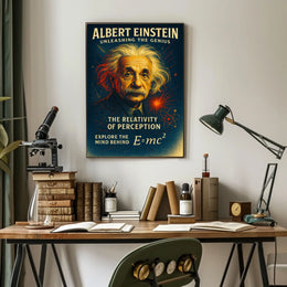 Albert Einstein Vintage Physics Inspiration Poster