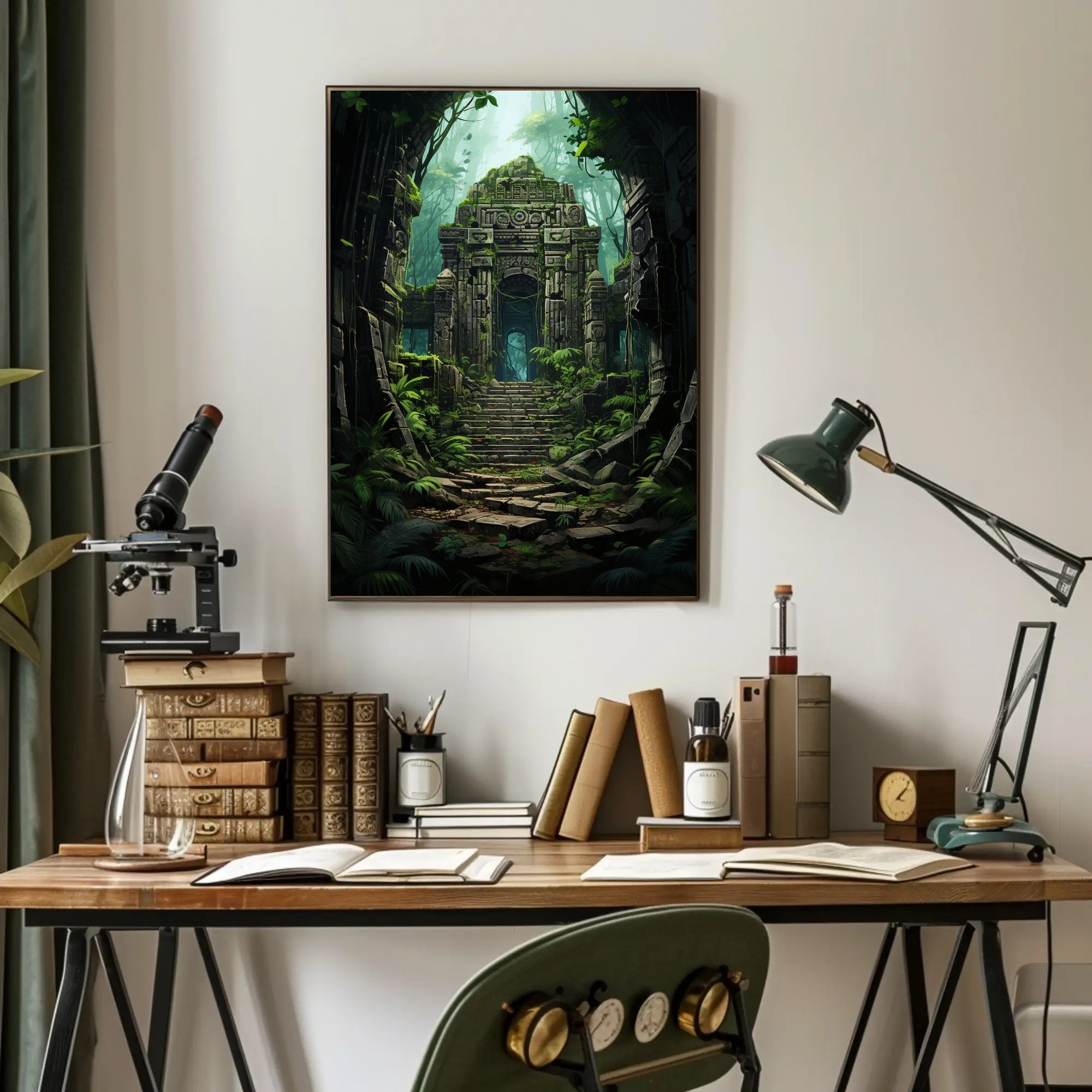 Ancient Jungle Ruins Poster