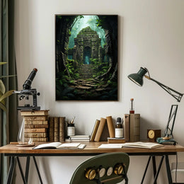 Ancient Jungle Ruins Poster