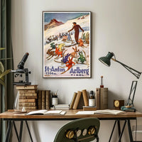 St. Anton Arlberg Skiing Adventure Poster