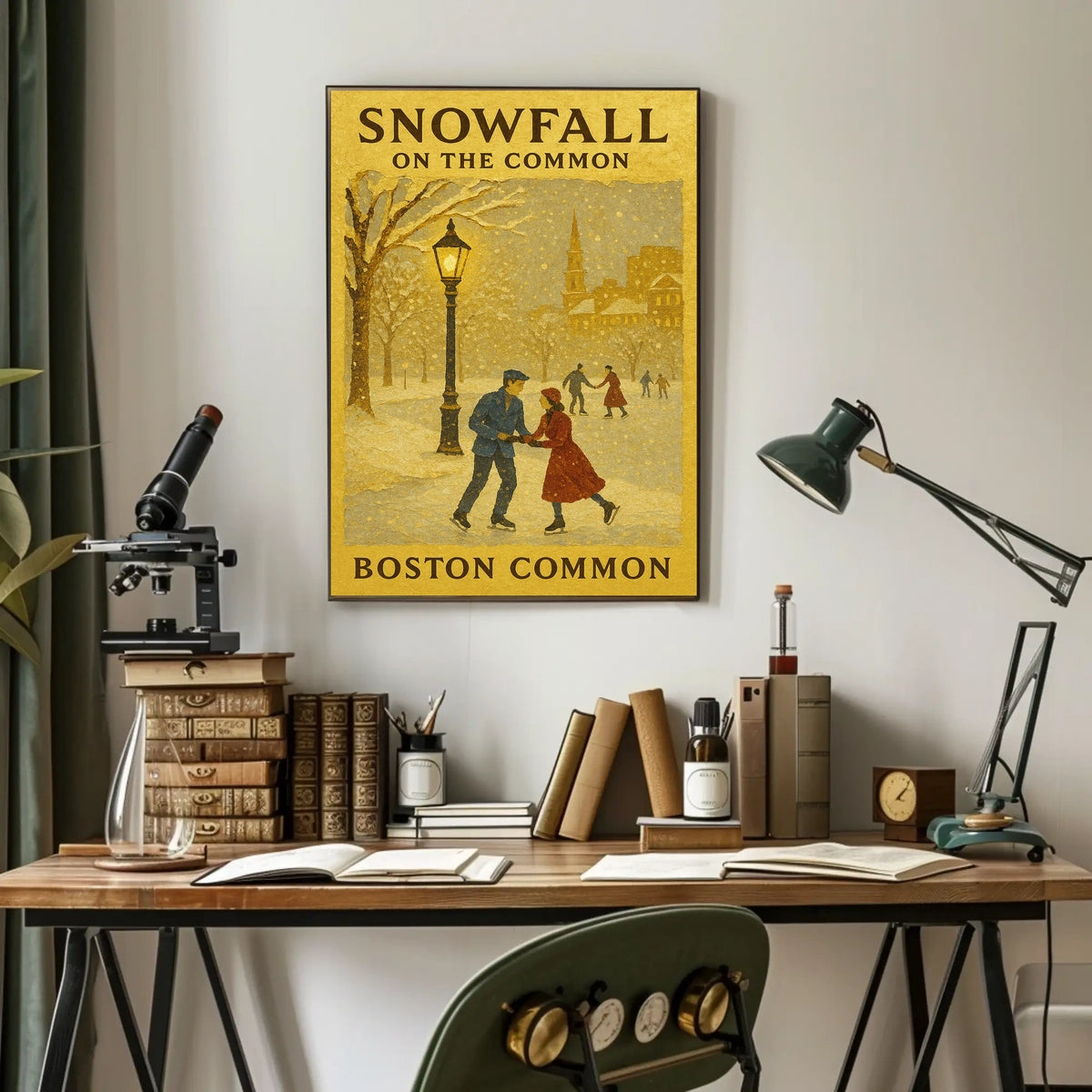 Snowfall On The Common Poster