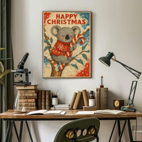 Happy Christmas Koala Poster