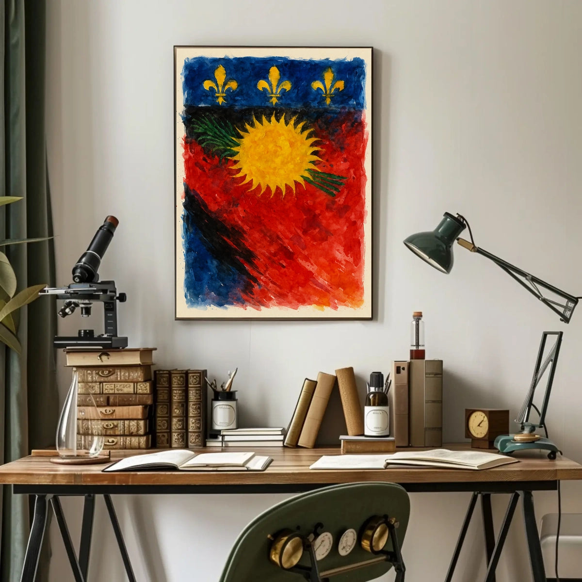 Vibrant Heraldic Emblem Poster