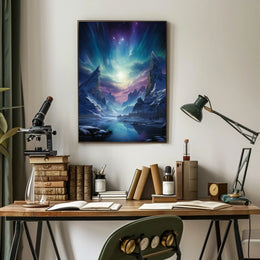 Celestial Mountain Landscape Poster