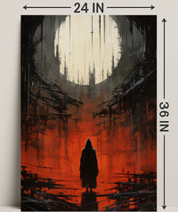 The Enigmatic Cloaked Figure Poster