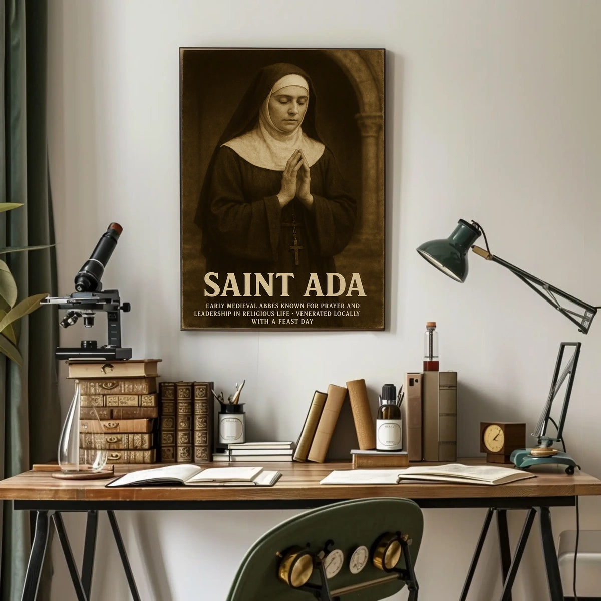 Saint Ada Early Medieval Abbess Poster