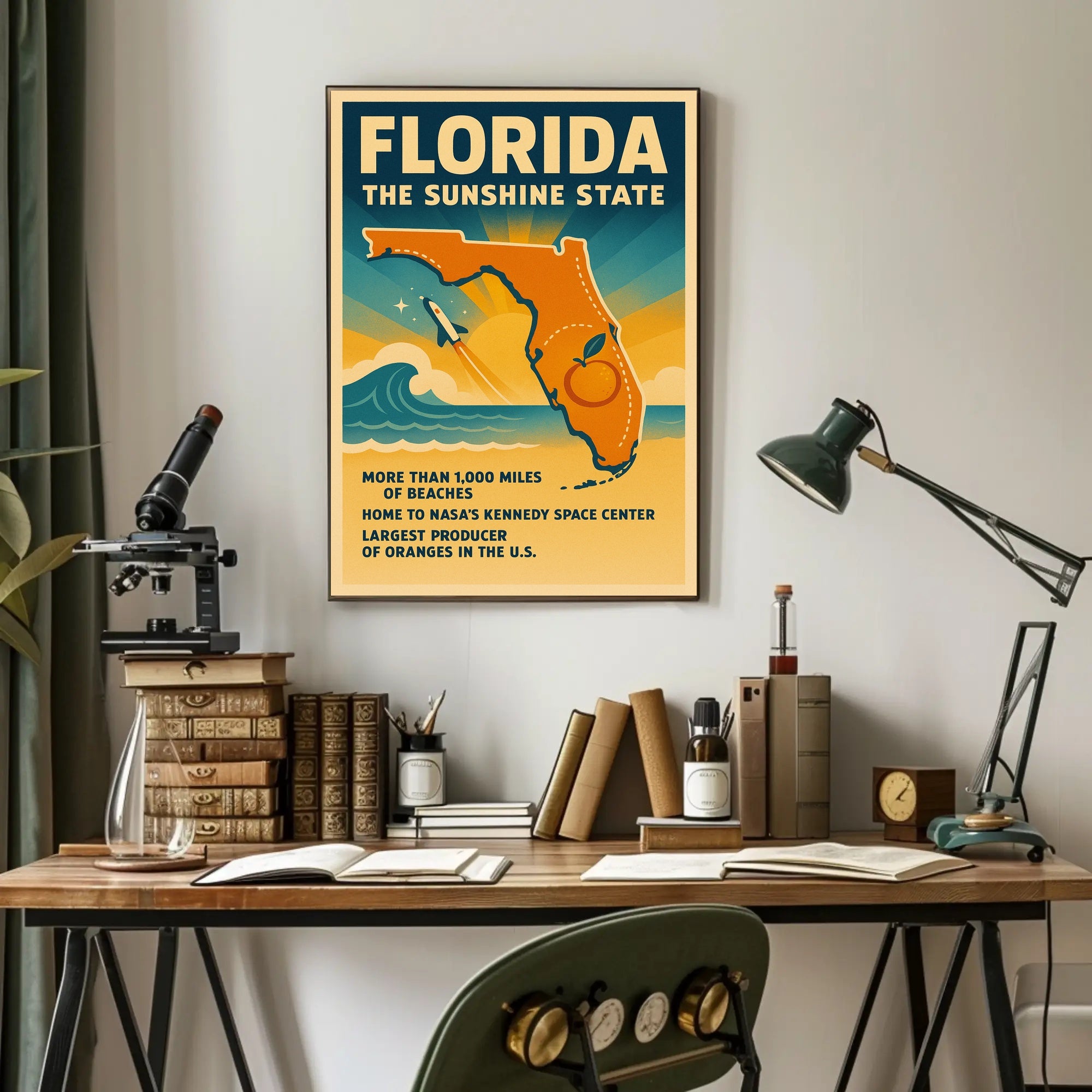 Florida Retro Travel Poster: Explore the Sunshine State
