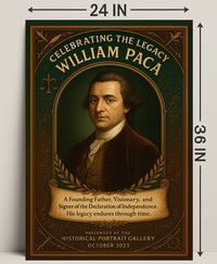 Celebrating the Legacy of William Paca Poster PosterGoat