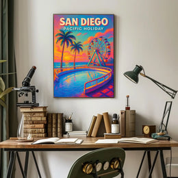 San Diego Pacific Holiday Poster
