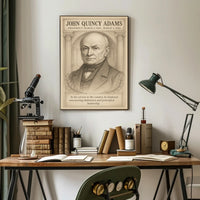 John Quincy Adams 6th President Sketch Poster Wall Art Print PosterGoat