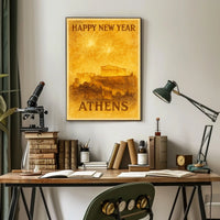 New Year Celebration in Athens Poster