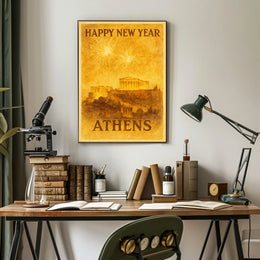 New Year Celebration in Athens Poster