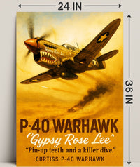 Gypsy Rose Lee P-40 Warhawk Poster PosterGoat