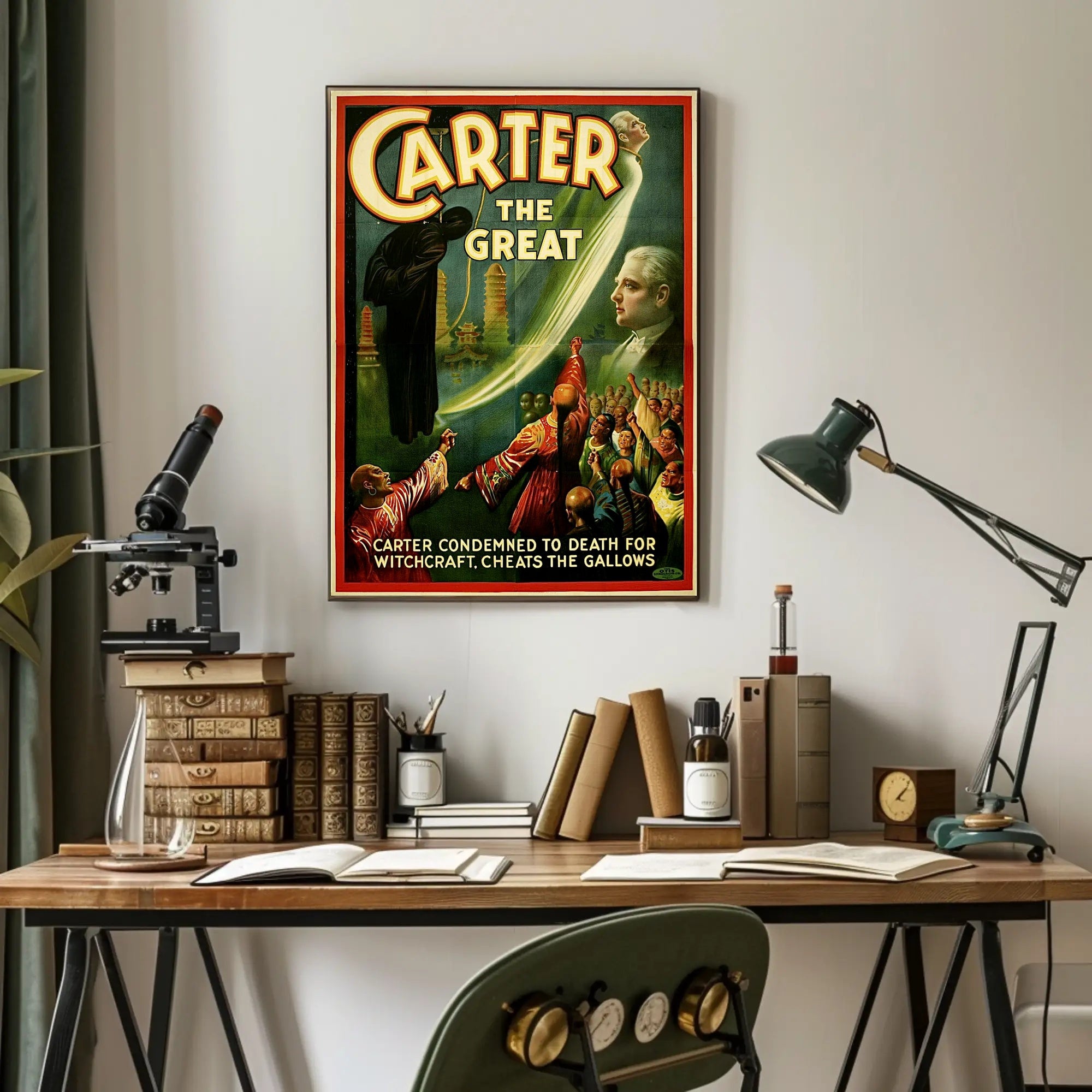 Carter the Great Vintage Magician Show Cultural Poster
