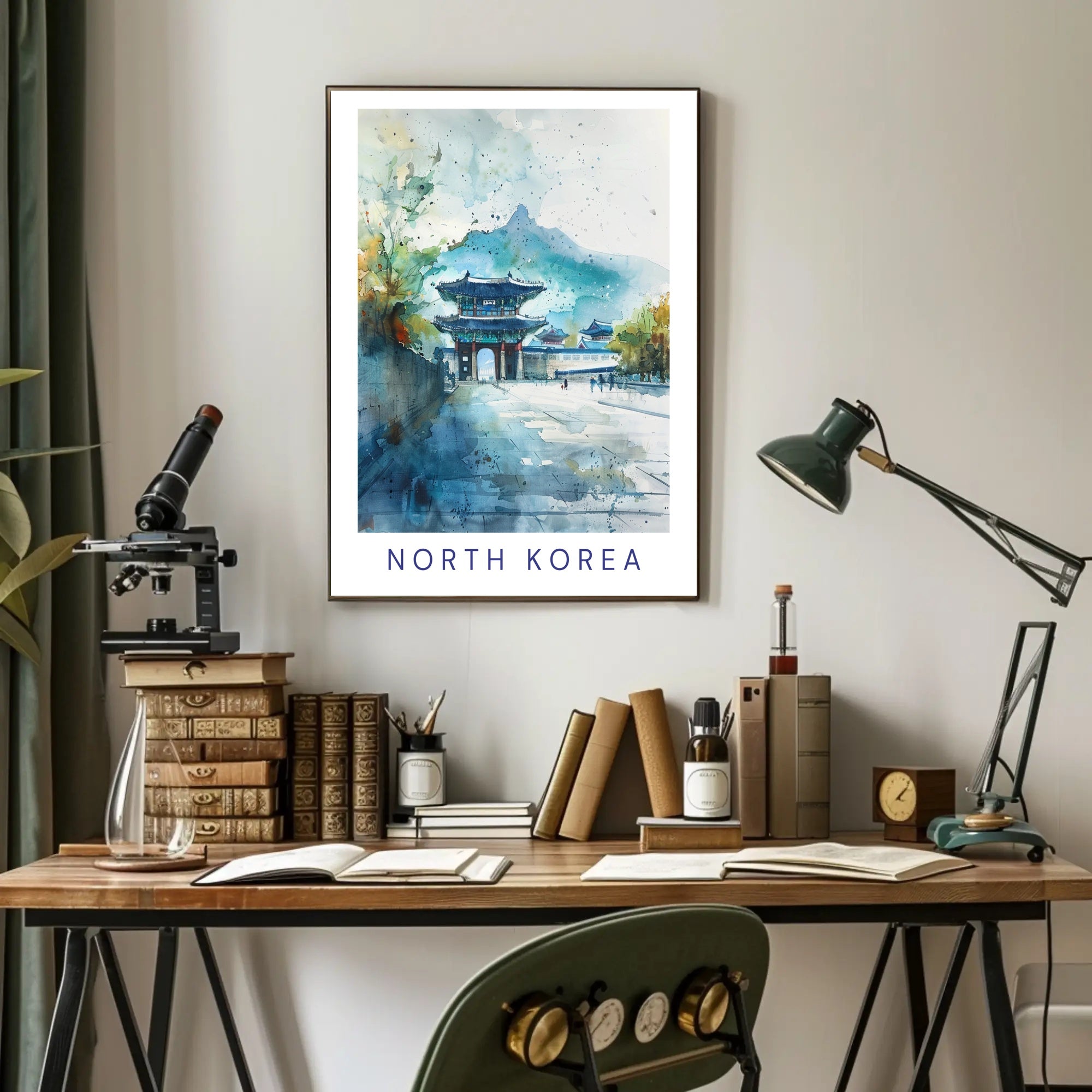 Traditional Korean Gate Scenic Art in Cultural Heritage Poster PosterGoat