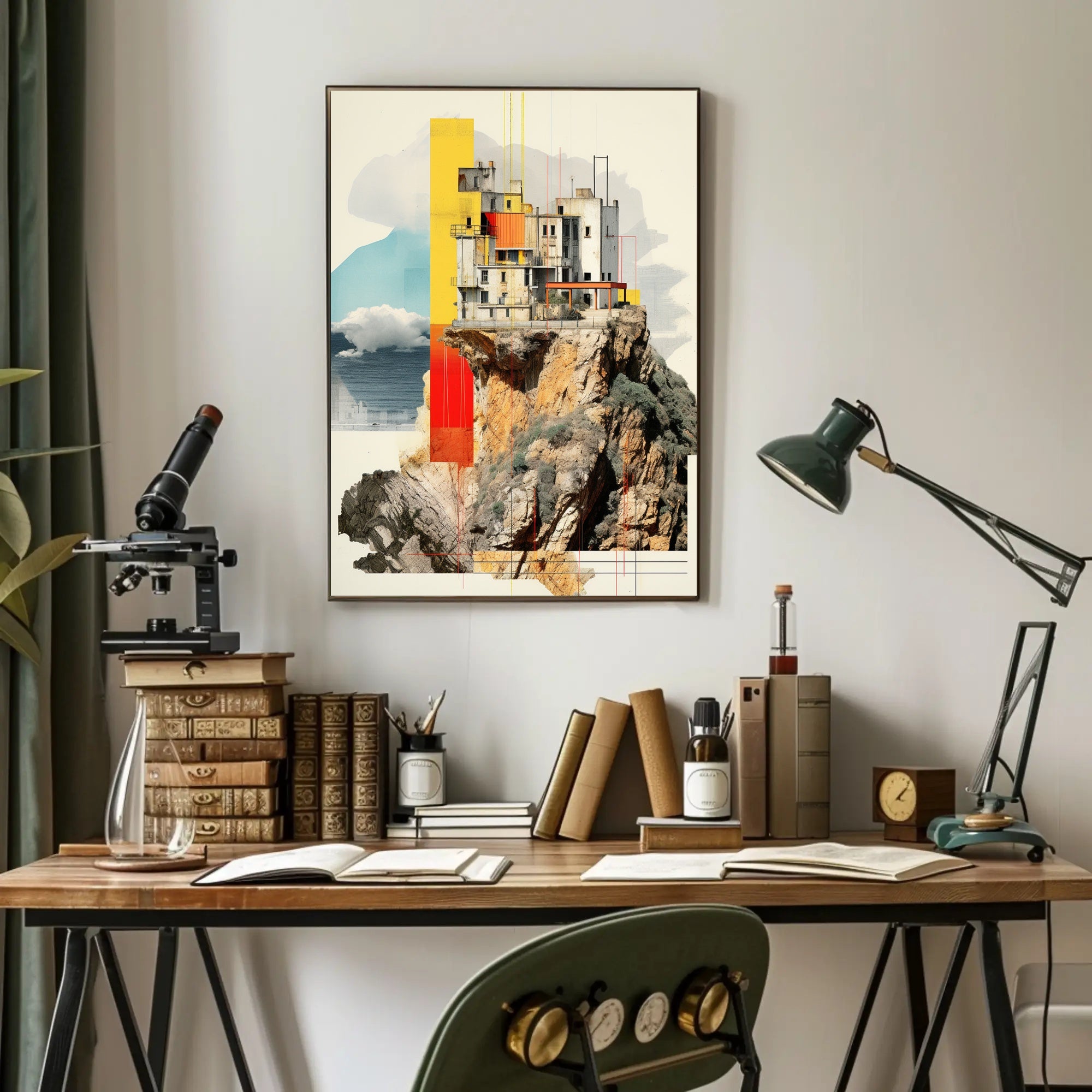Cliffside Architecture Poster