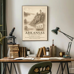 Arkansas Heritage Vintage Landscape National Park Poster