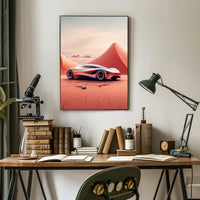Futuristic Desert Ride Poster PosterGoat