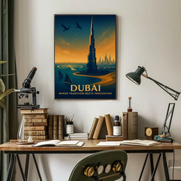 Dubai Where Tradition Meets Innovation Poster