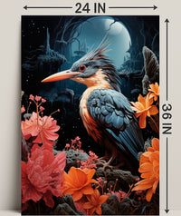 Enchanted Night Bird Poster
