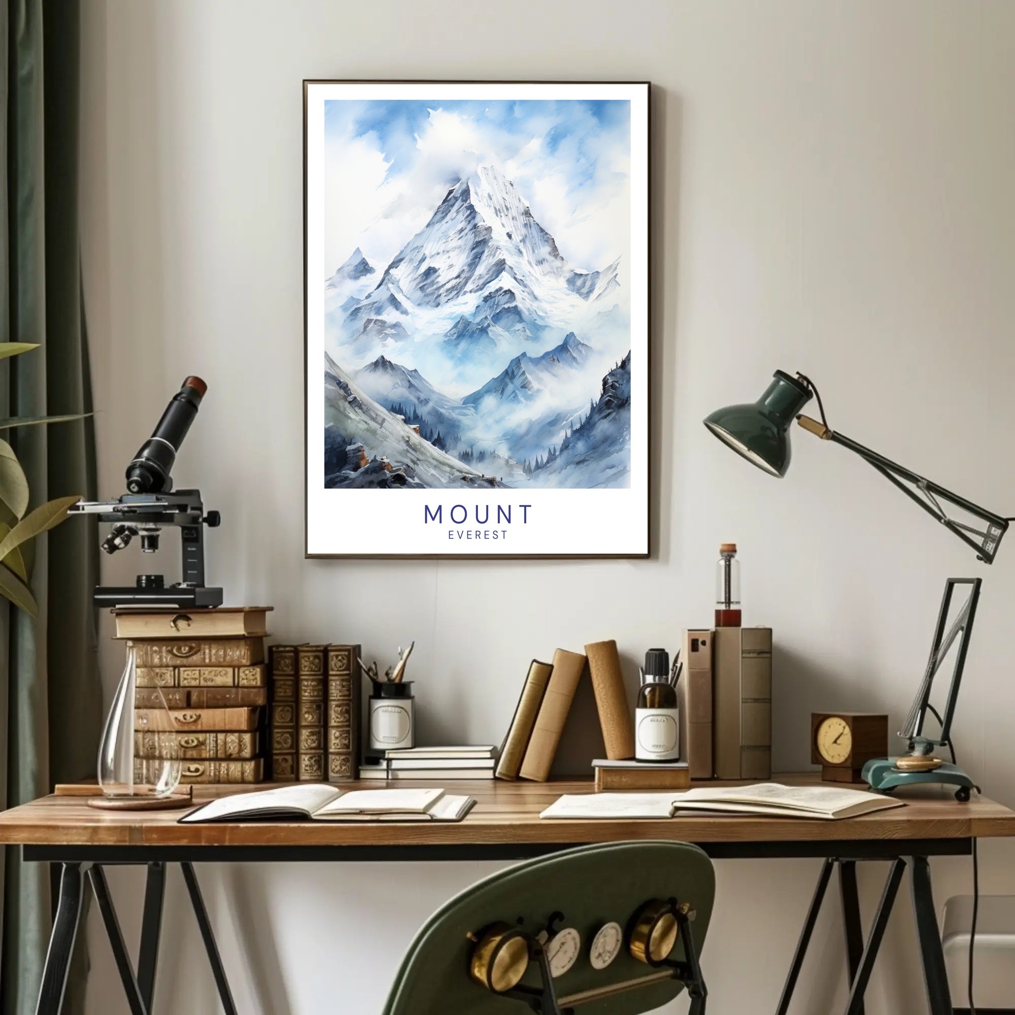 Mount Everest Adventure Art Travel Poster PosterGoat