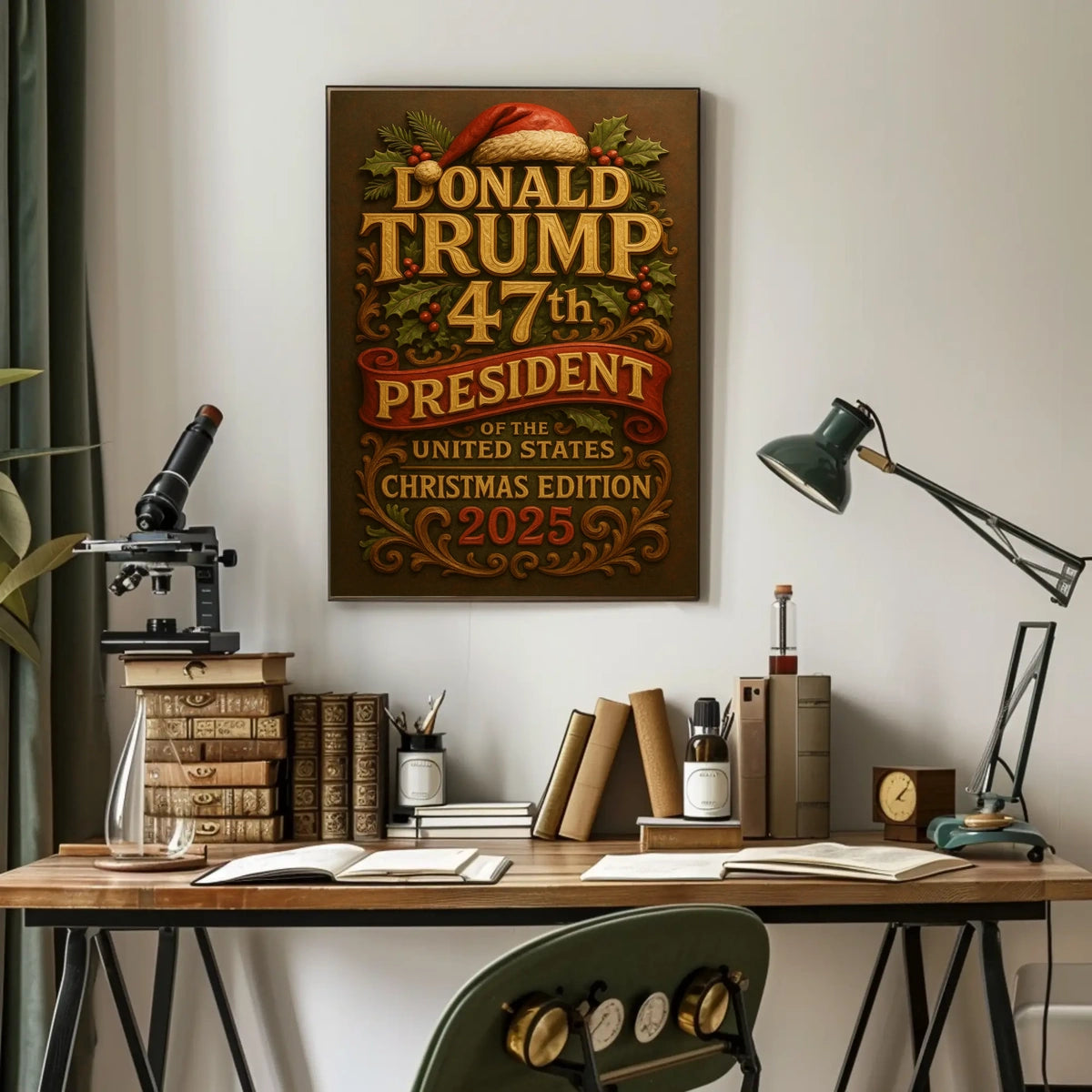 47th President Christmas Edition Festive Political Poster