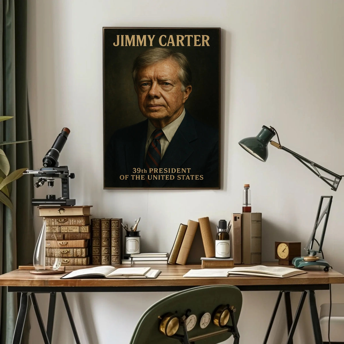 Jimmy Carter 39th President Poster Vintage Wall Art Gift