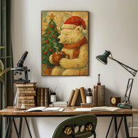 Cozy Holiday Bear Poster