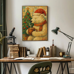 Cozy Holiday Bear Poster