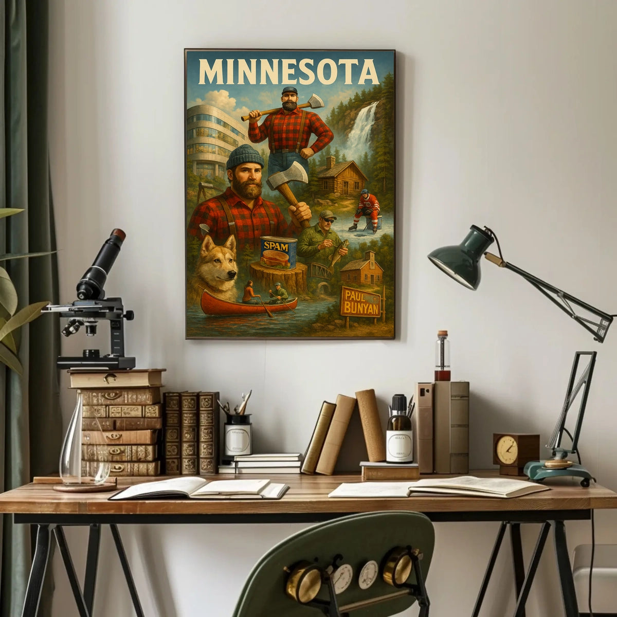 Paul Bunyan Minnesota Icon Poster