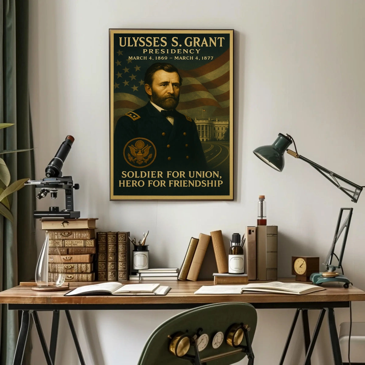 Ulysses S. Grant Presidential Historical Poster