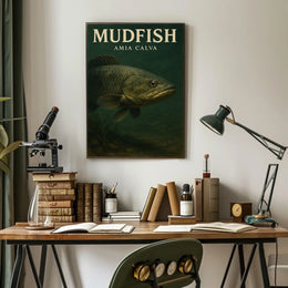 Mudfish Amia Calva Poster
