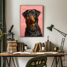 Rottweiler Dog Art Print: Bold and Affectionate Dog Breed Poster PosterGoat