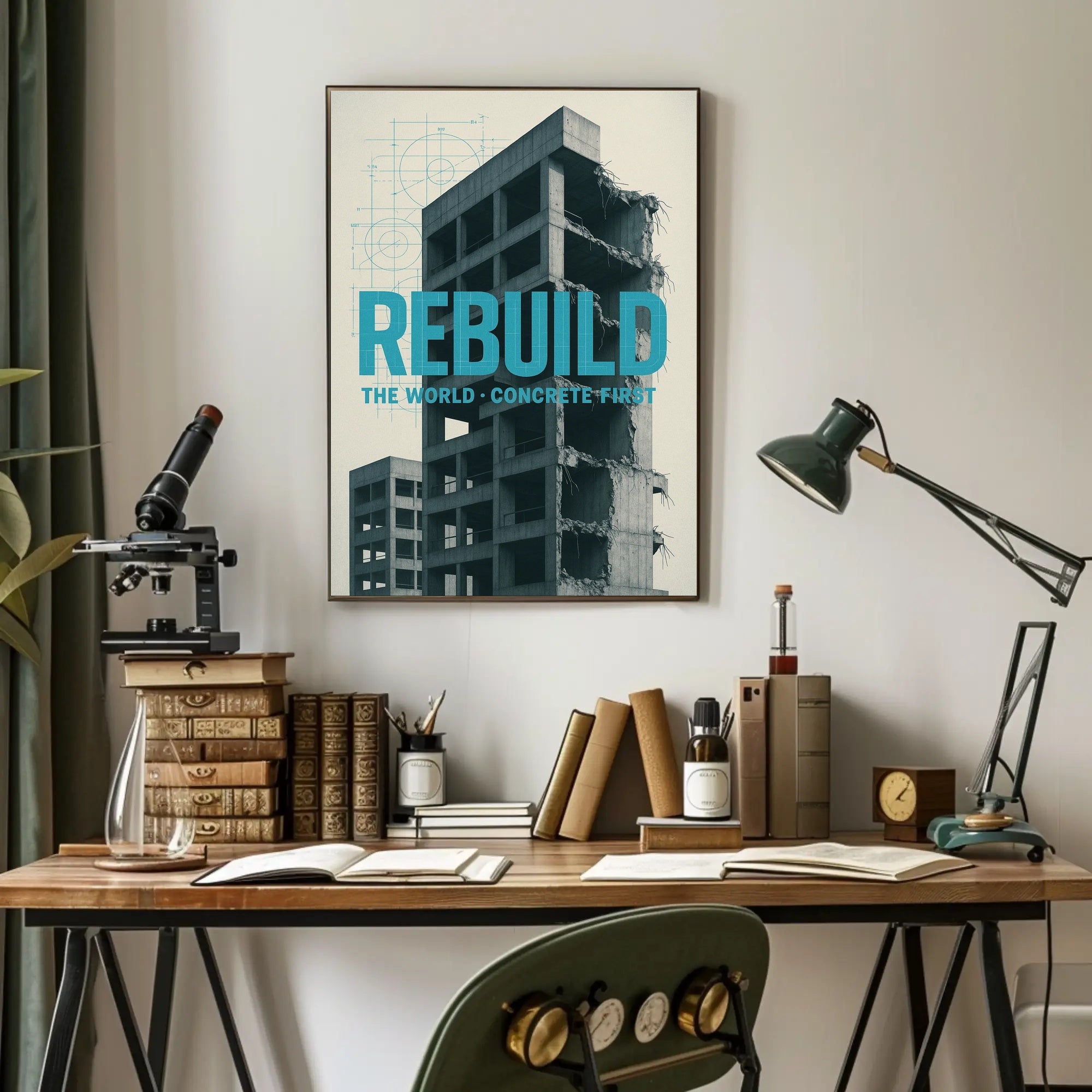 REBUILD Concrete Vision Urban or Cityscape Poster