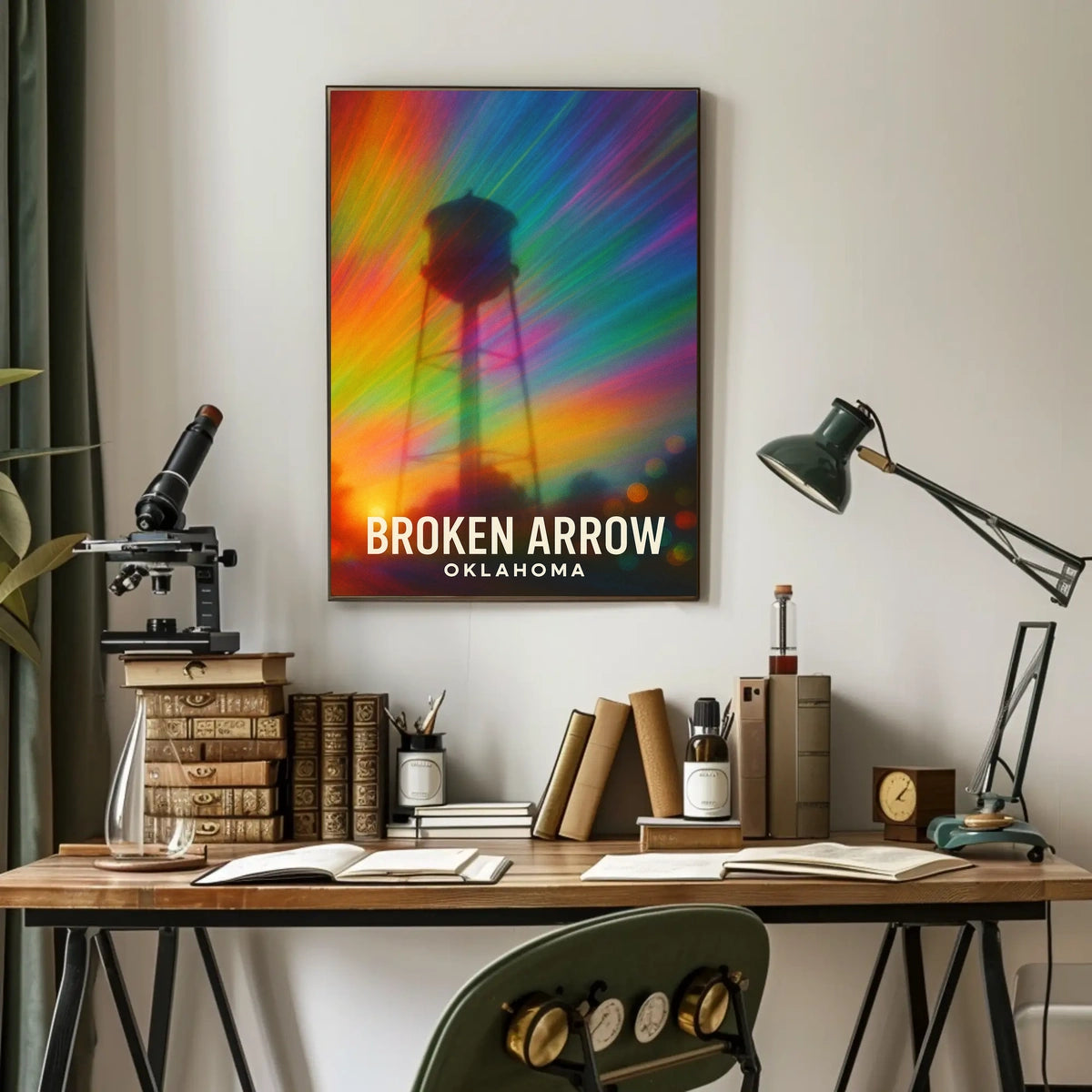 Broken Arrow Oklahoma Minimalist Travel Poster