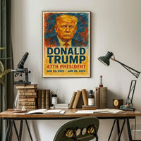 Trump as 47th President: Patriotic Political Poster