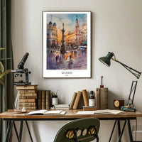Madrid Cityscape Poster