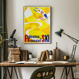 Fédération Française de Ski Bold Sports Poster PosterGoat