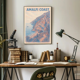 Amalfi Coast Poster 18x24 Coastal Wall Art Home Decor
