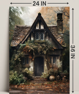 Enchanted Cottage In Autumn Poster