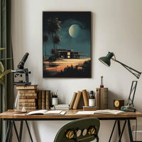 Moonlit Modern Oasis Modern Poster PosterGoat
