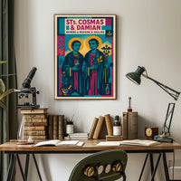 Saints Cosmas And Damian Patrons Of Poster