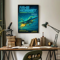 FA-18 Hornet Supersonic Warrior Poster