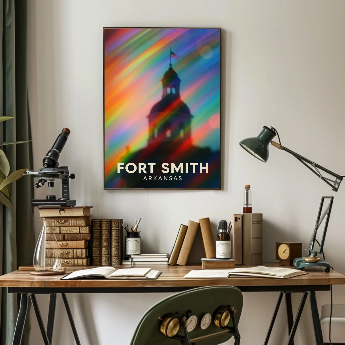 Fort Smith Arkansas Minimalist Travel Wanderlust Poster