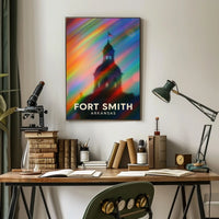 Fort Smith Arkansas Minimalist Travel Wanderlust Poster