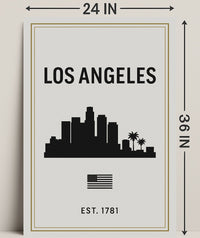 Los Angeles Skyline Poster PosterGoat