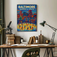 Baltimore Harbor of Lights Poster
