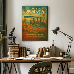 Discover Oklahoma Wall Art Print Decor PosterGoat