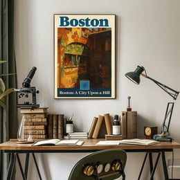 Boston City Upon a Hill Urban Cityscape Poster