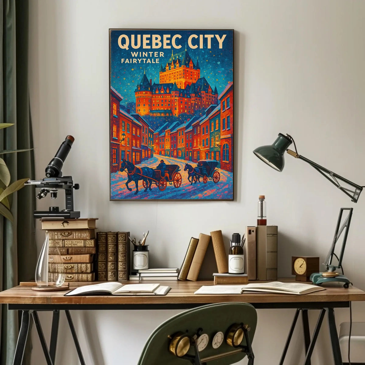 Quebec City Winter Fairytale Poster